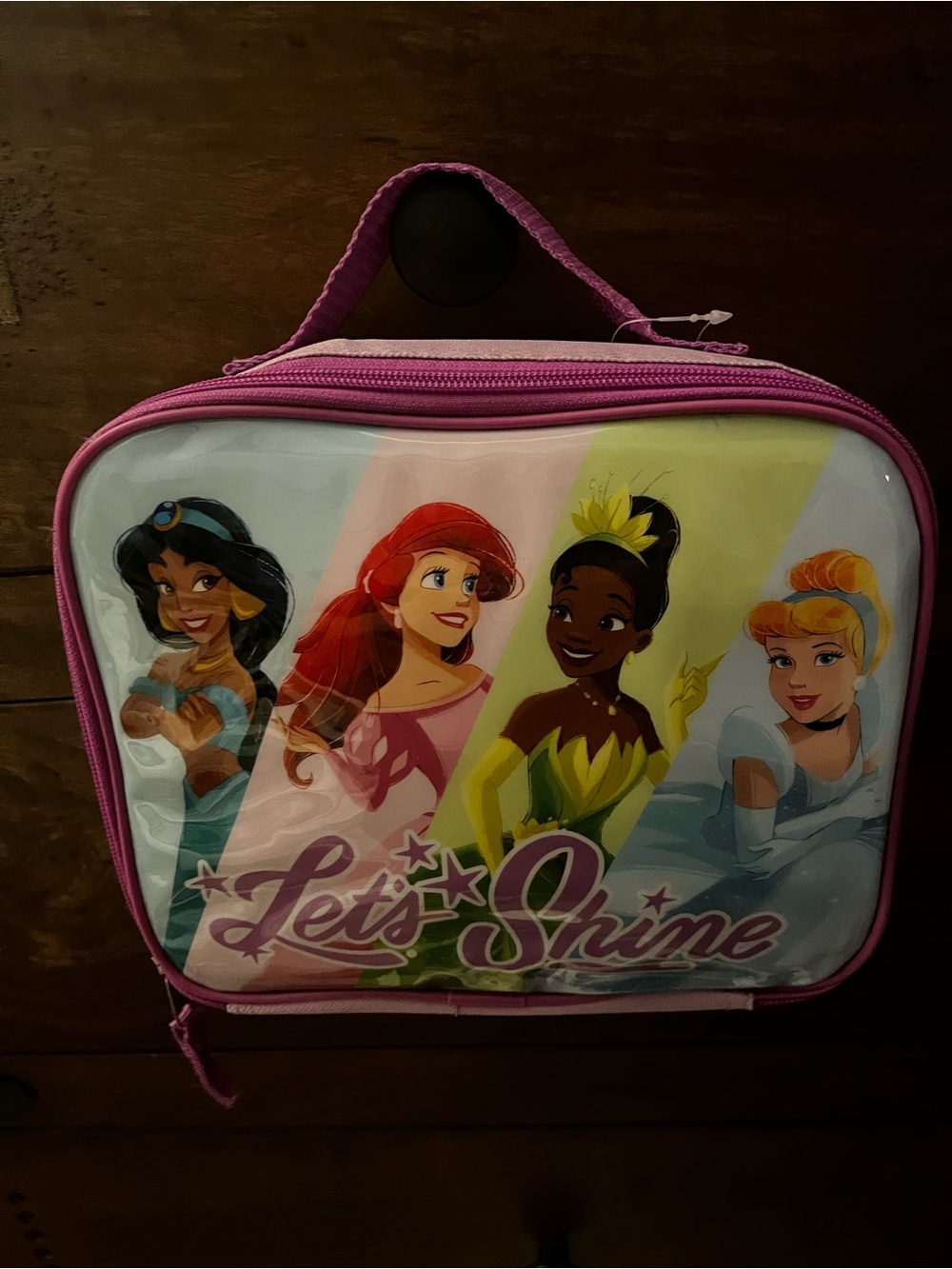 Disney Princess Pink and Purple 'Let's Shine' Lunch Tote